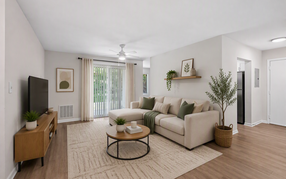 4X2 Large - Platinum - 4 bedroom floorplan layout with 2 bathrooms and 1435 square feet (Living Room)