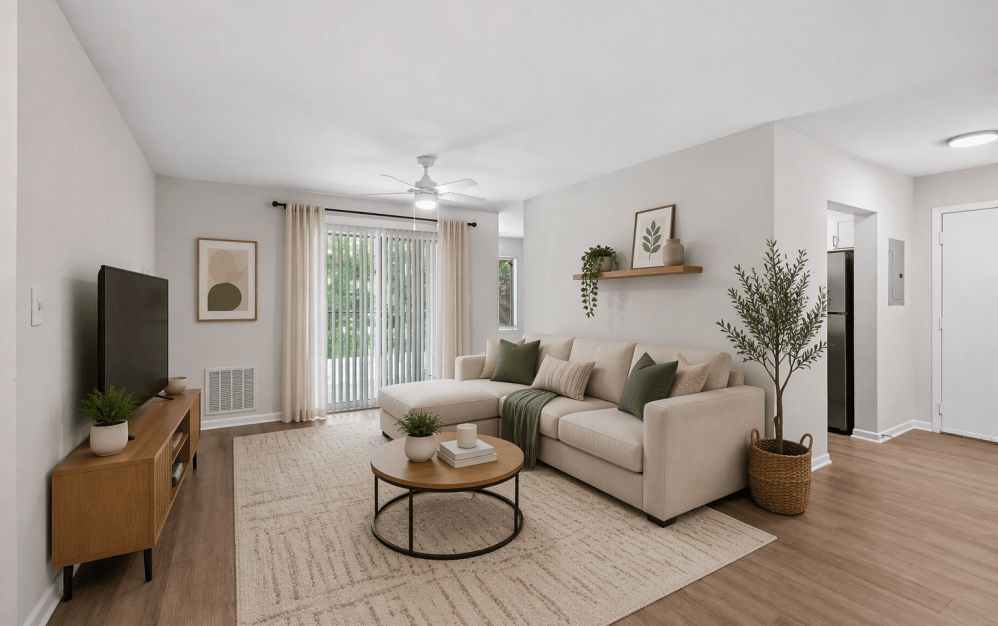 3x2 - Platinum - 3 bedroom floorplan layout with 2 bathrooms and 1185 square feet (Living Room)